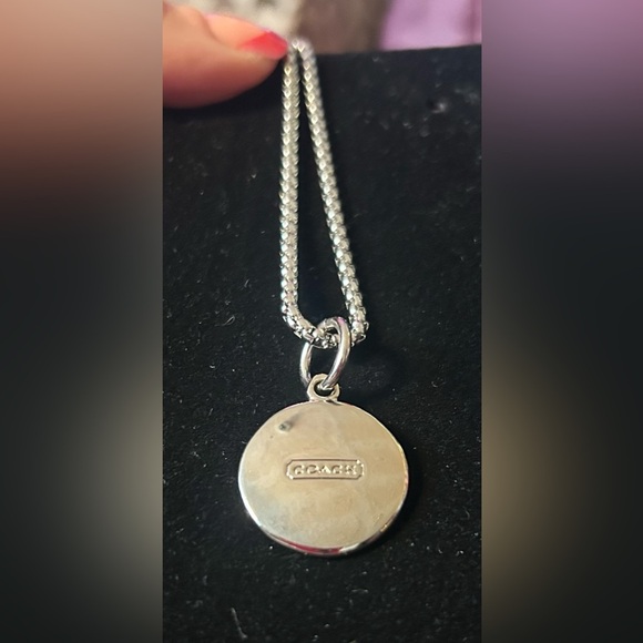 Coach Charm Pendant w/ NEW 18” Box Chain Necklace Silver Stainless Steel​ - Picture 6 of 6